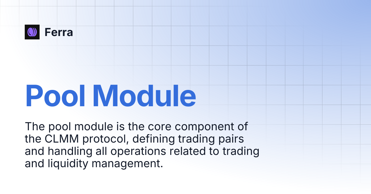 Pool Module | Ferra